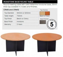 Ironstone Base Round Table Range And Specifications